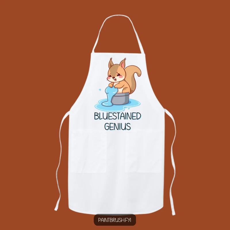 Funny Squirrel Paint Tail Apron - Hilarious Kitchen Wear for Messy Artists