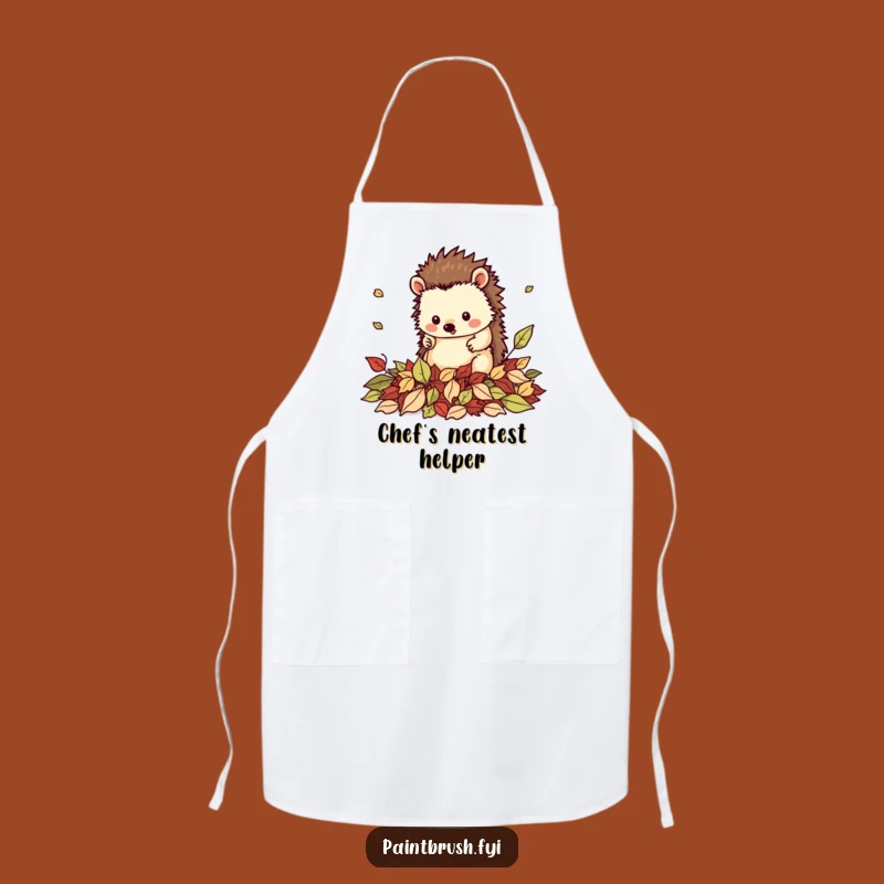 Funny Hedgehog Leaf Tidier Apron: Neat Kitchen Wear, Hilarious Gift for Home Cooks