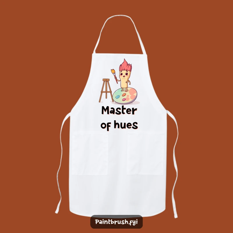 Funny Determined Paintbrush Apron: Artist's Protection, Studio Wear