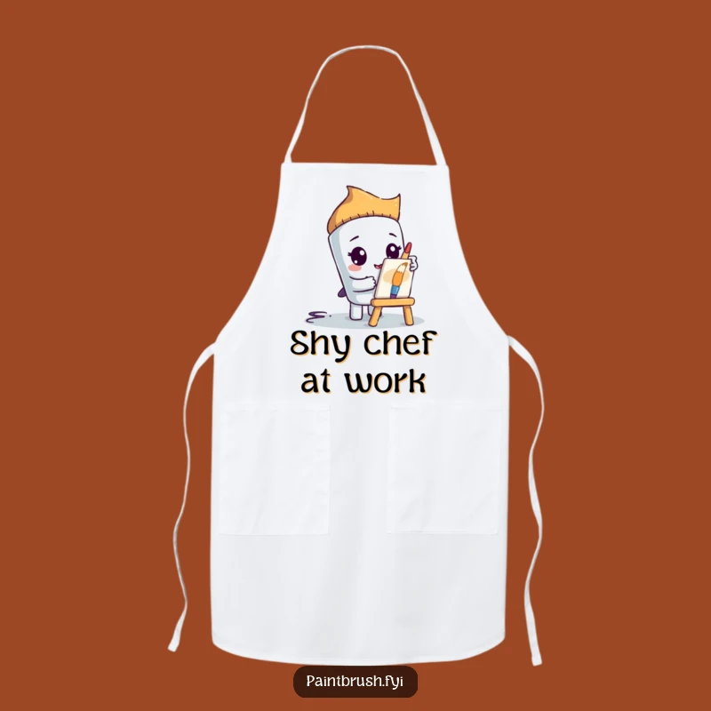 Funny Paintbrush Apron: Whimsical Gear for Shy Creators