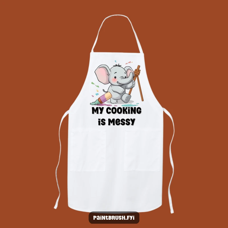 Funny Elephant Artist Apron: Conquer Messy Art with Giggle-Inducing Style