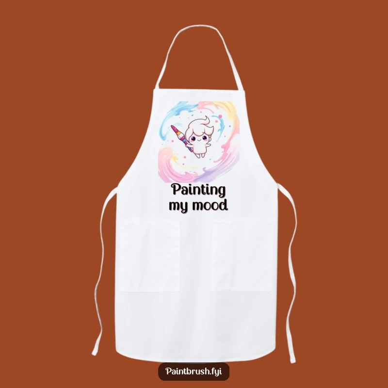 Funny Dreamy Paintbrush Apron: Creative Kitchen Wear, Whimsical Artist Gift