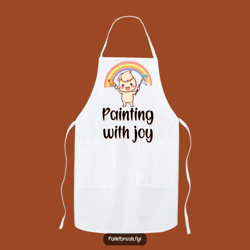 Funny Rainbow Painter Apron: Cheerful Kitchen Wear for Creative Cooks