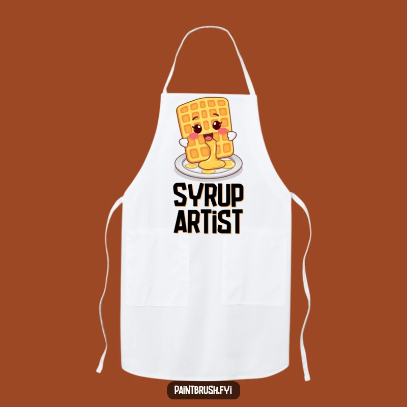 Funny Waffle Apron: Kitchen Fun, Syrup Splash Master, Great Funny Gift