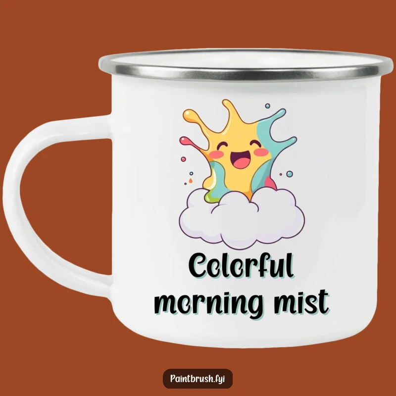 Funny Paint Splash Camping Mug: Humorous Art Gift for Outdoorsy Creatives