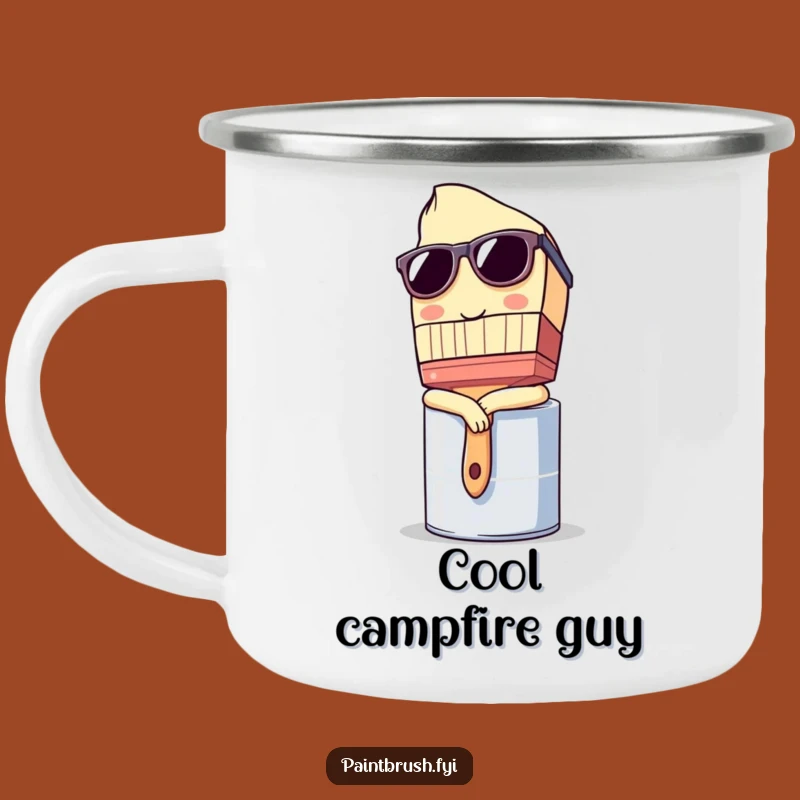 Funny Camping Mug: Cool Sunglasses Paintbrush - Awesome Funny Gift