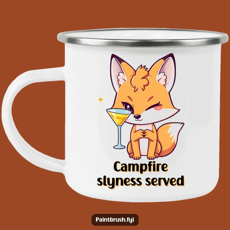 Funny Fox Campfire Mug: Cozy Nights, Cheeky Funny Gift for Campers!