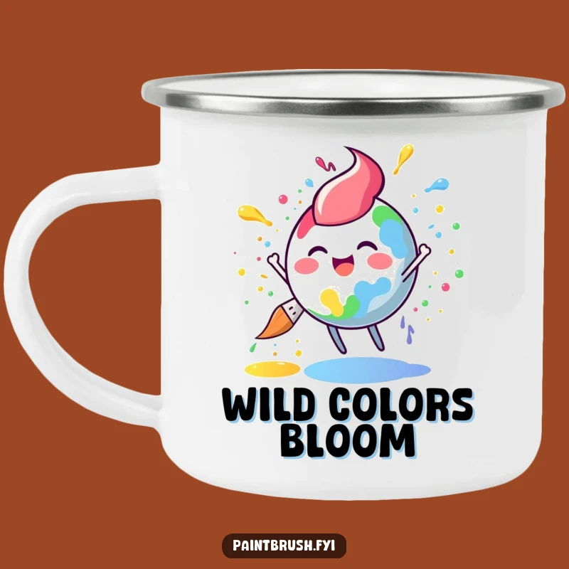 Funny Paintbrush Camping Mug: Adventure-Ready Artistry and Joy