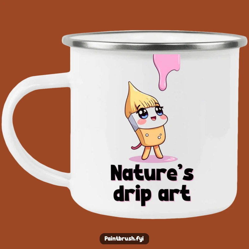 Funny Paintbrush Drip Camping Mug: Outdoor Wonderer, Perfect Funny Gift for Campers