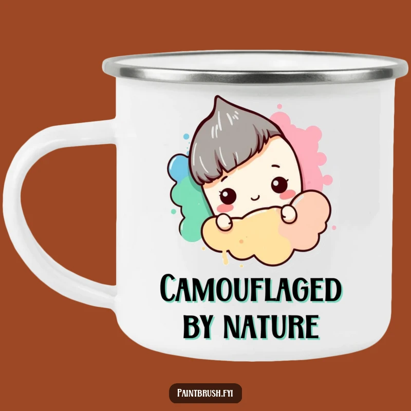 Funny Shy Painter Camping Mug: Quiet Sips for Introverted Adventures