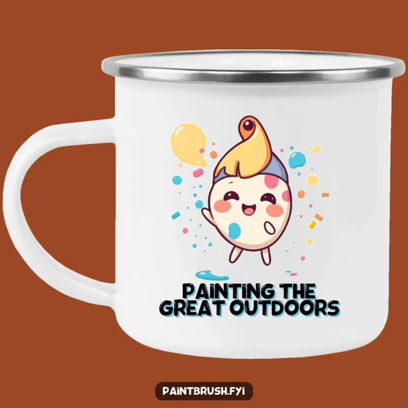 Funny Paintbrush Camping Mug: Enjoy Your Brews with this Hilarious Artist's Mug