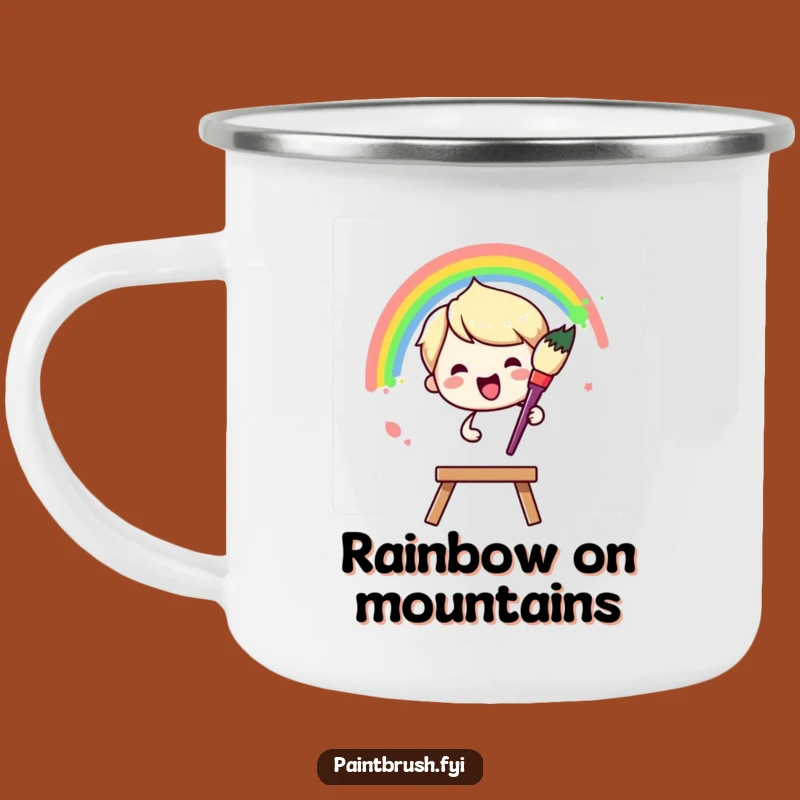 Funny Camping Mug: Rainbow Painting Art - Awesome Funny Gift