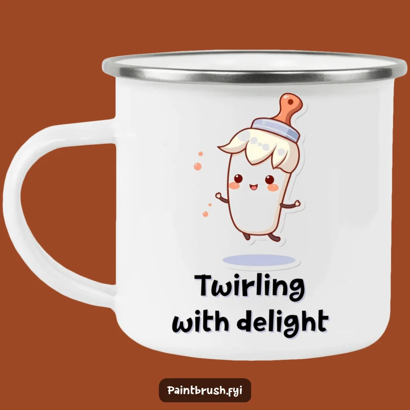 Funny Camp Paintbrush Mug: Spinning Outdoors, Hat Fun, Rustic Funny Gift