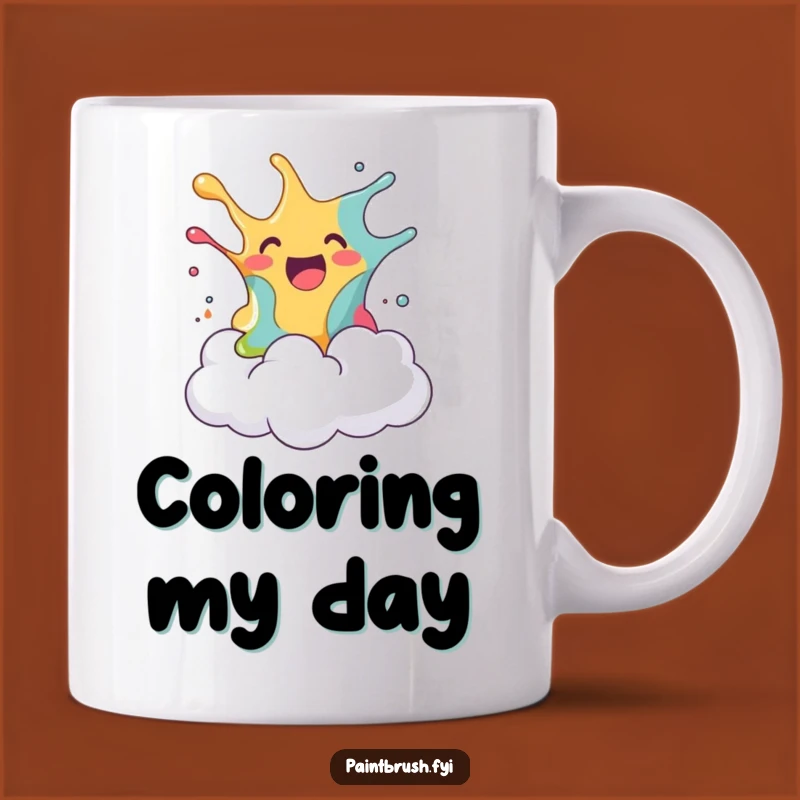 Funny Paint Splash Cloud Mug: A Joyful Art Humor Gift for Creatives