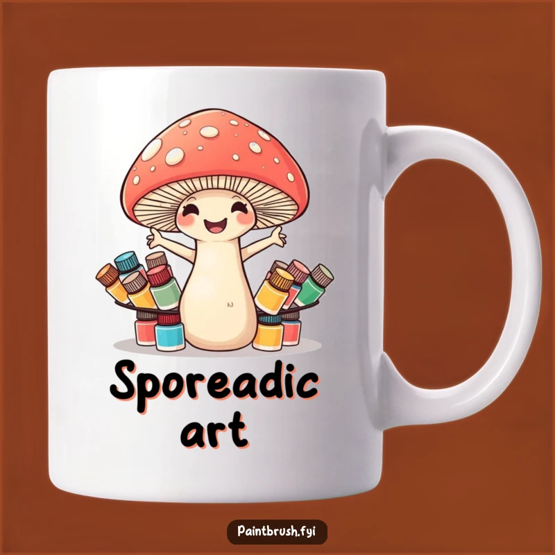 Funny Mushroom Artist Mug - Hilarious Painter's Struggle Gift for Creative Souls