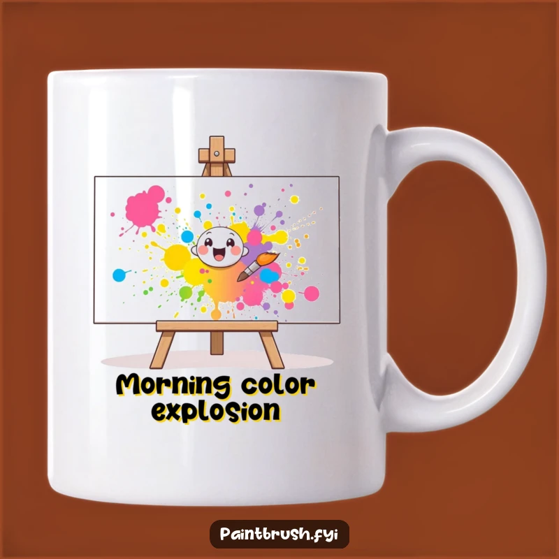 Funny Paintbrush Mug: Cheerful Splatter Artist, Perfect Gift for Creative Souls!