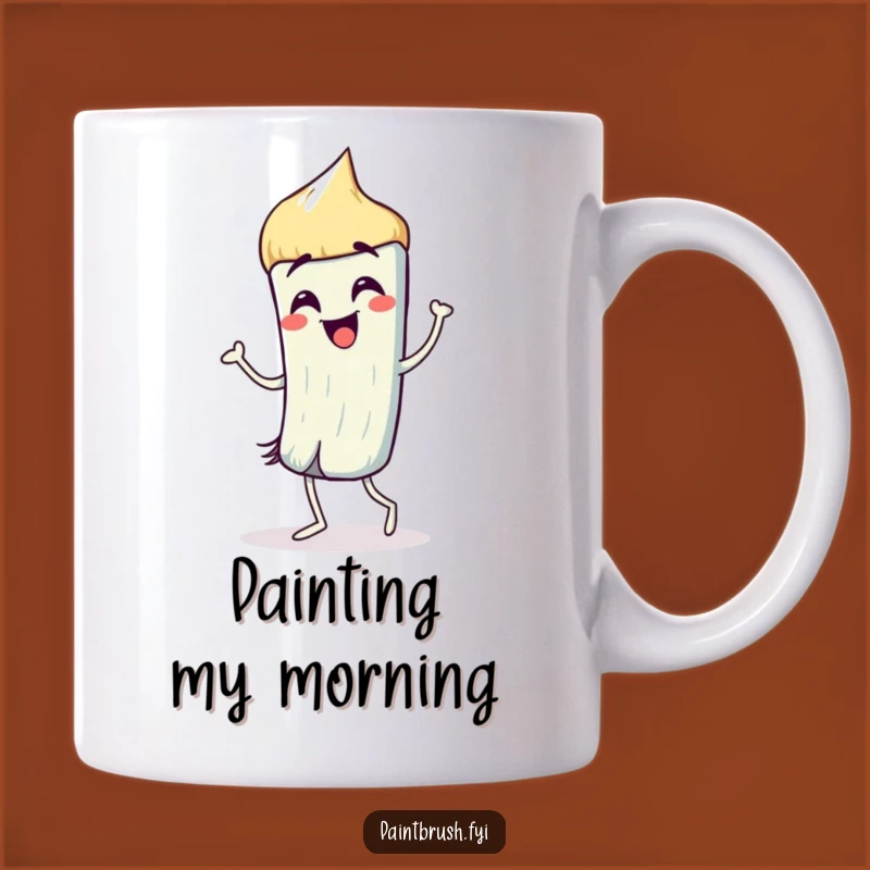 Funny Paintbrush Dance Mug: Unleash Your Creativity with Humorous Flair Gift
