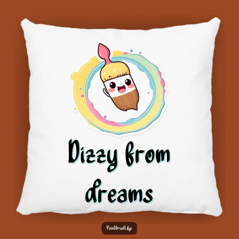 Funny Pillow: Cozy Paint Spiral Art - Soft Funny Gift Cushion