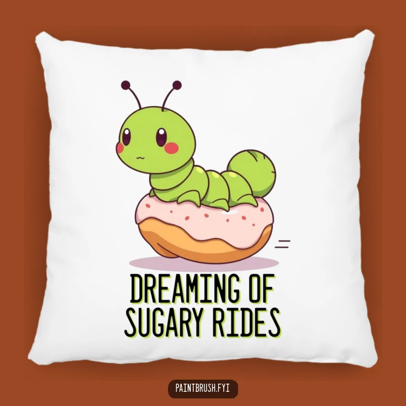 Funny Caterpillar Donut Pillow - Hilarious Comfort for a Whimsical Home Gift