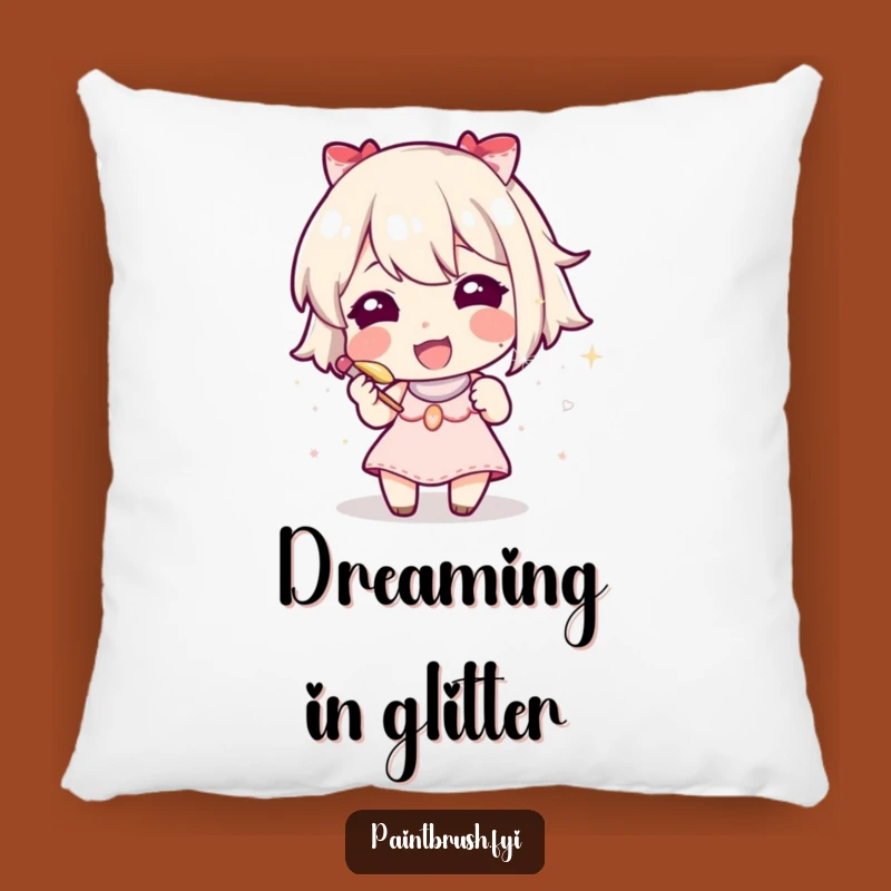 Funny Glitter Artist Pillow - Cozy & Hilarious Sparkle Accent Pillow