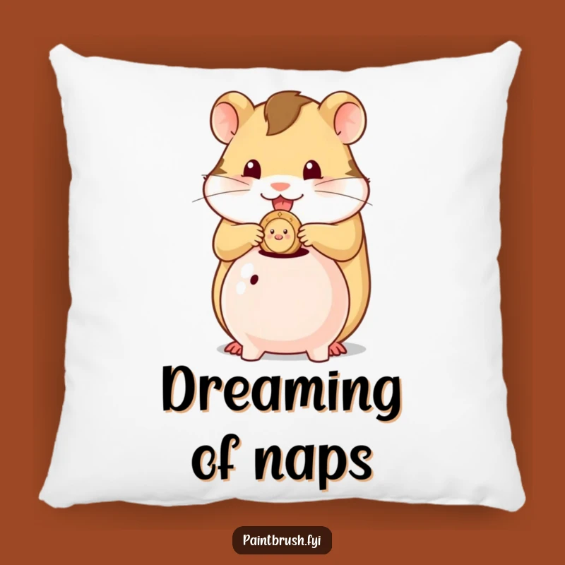 Funny Hamster Saver Pillow: Rest Your Head on Savings and Smiles Gift