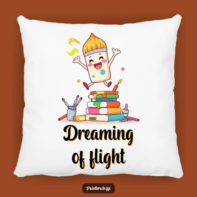 Funny Paintbrush Pillow: Cozy Comfort, Perfect Artistic Accent!