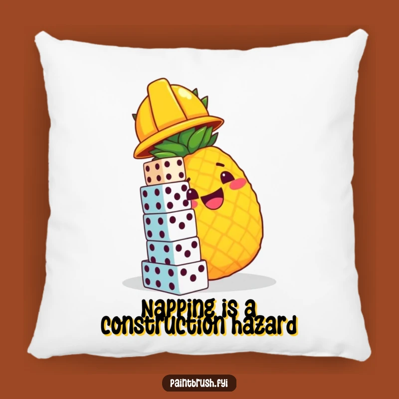 Funny Pineapple Dice Tower Pillow - Hilarious Comfort for a Whimsical Home Gift