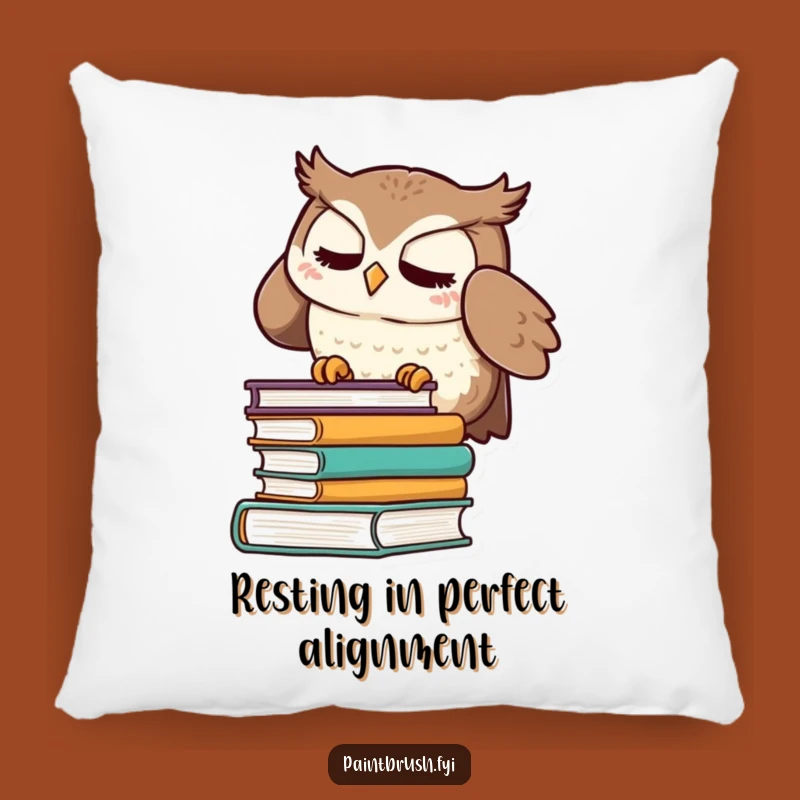 Funny Owl Pillow: Meticulous Book Organizer Accent, Cozy & Hilarious Home Decor
