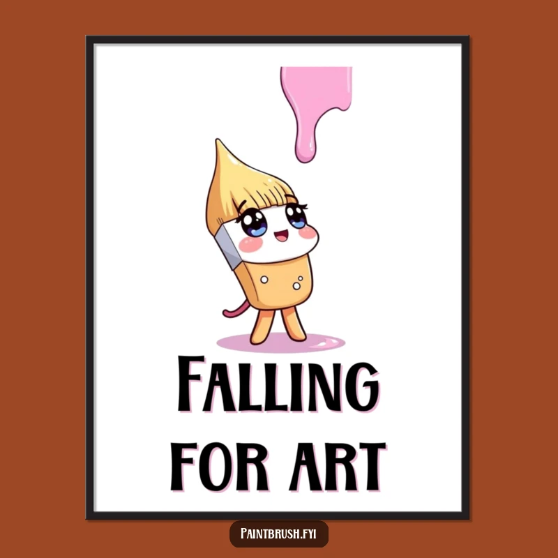 Funny Paintbrush Drip Digital Print: Instant Artistic Wonder, Ultimate Funny Gift Decor