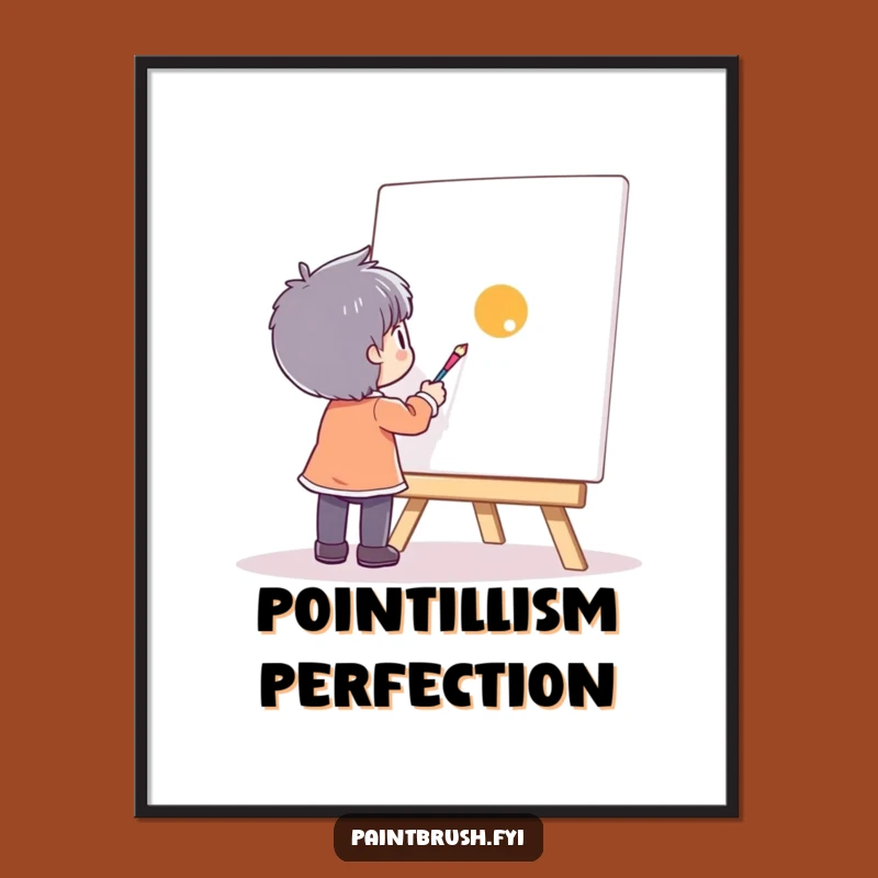 Funny Minimalist Art Print: Single Dot Focus Decor, Perfect Funny Gift