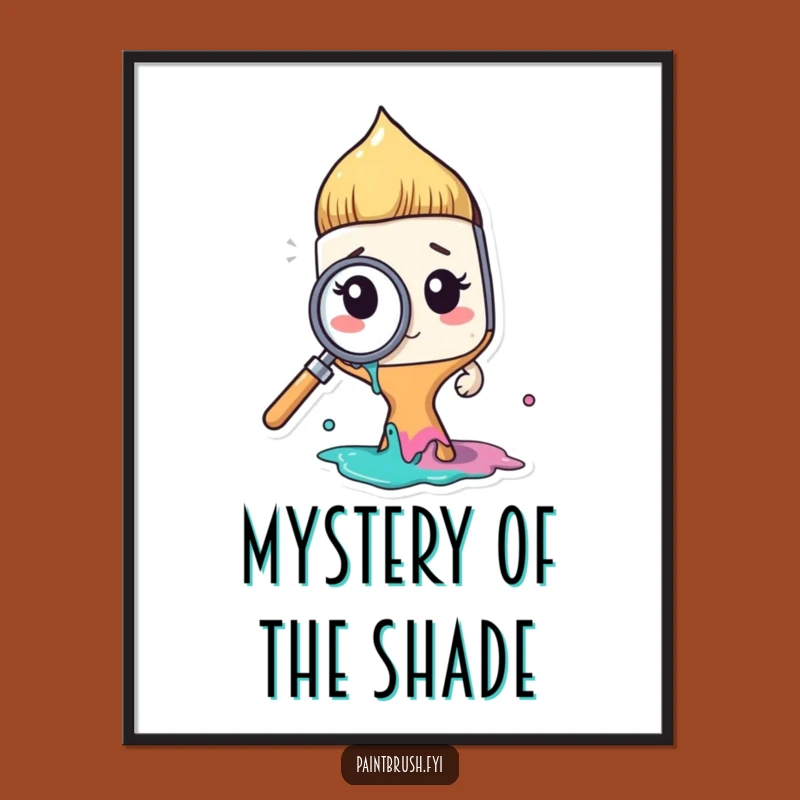 Funny Paintbrush Digital Art: Curious Art Print for Creative Spaces