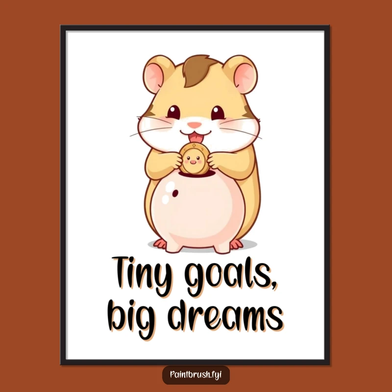 Funny Hamster Saver Digital Art: Decorate with Financial Wisdom and Humor Gift