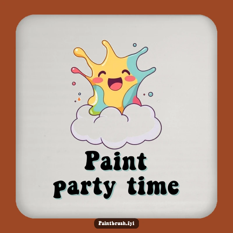 Funny Paint Splash Coaster: Humorous Gift for Table Protectors