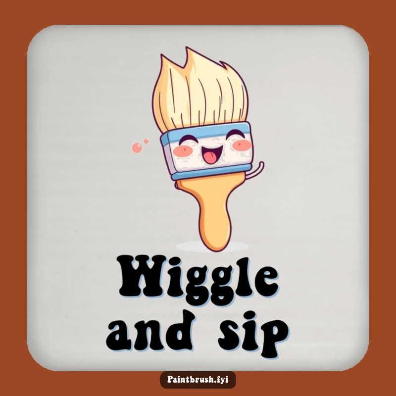 Funny Paintbrush Coaster: Protect Surfaces with Artistic Glee