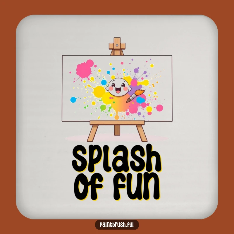 Funny Paintbrush Coasters: Cheerful Art Protection, Perfect Housewarming Gift!