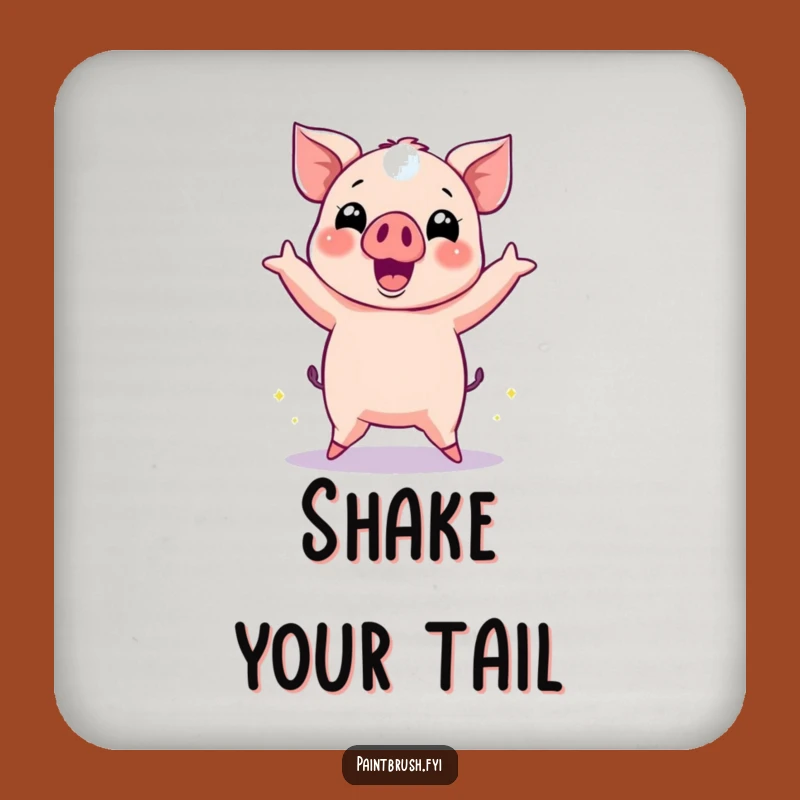 Funny Pig Disco Coaster: Protect & Party, Fun Funny Gift for Tables!