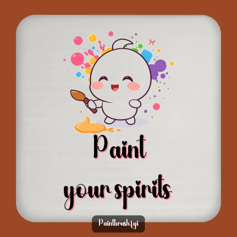 Funny Rainbow Painter Coasters - Protect Surfaces with Artistic Charm!