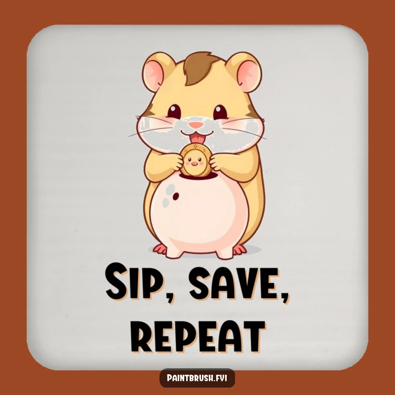 Funny Hamster Saver Coaster: Protect Your Surfaces with Frugal Charm Gift