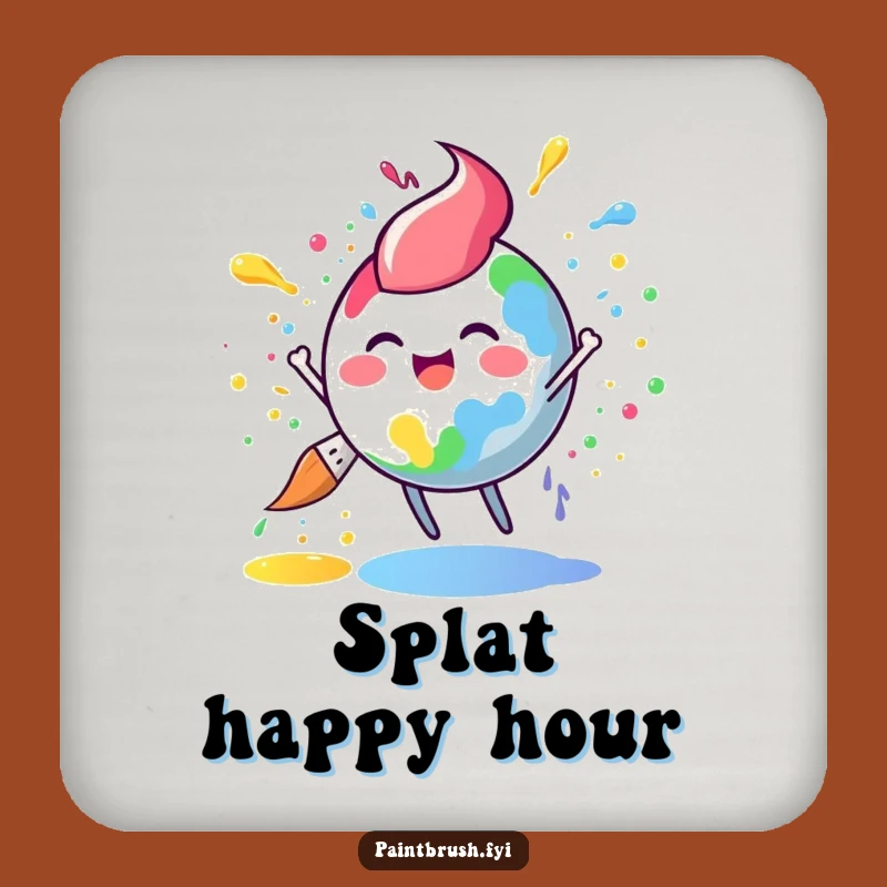 Funny Paintbrush Coaster: Protect Surfaces with Artistic Flair