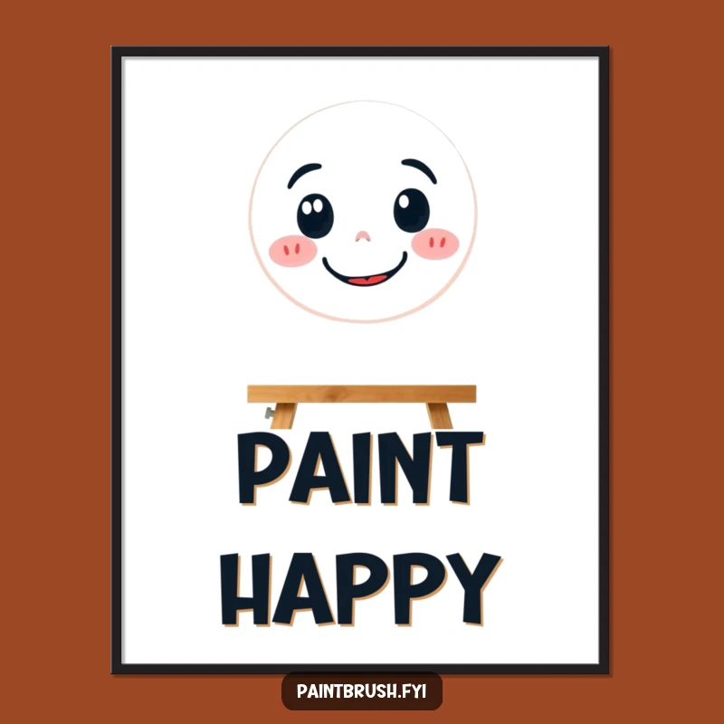 Funny Determined Paintbrush Poster: Bring Smiles to Your Walls Instantly