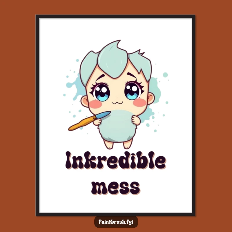 Funny Poster: Ink Splotch Scare Art Print - Hilarious Funny Gift Decor