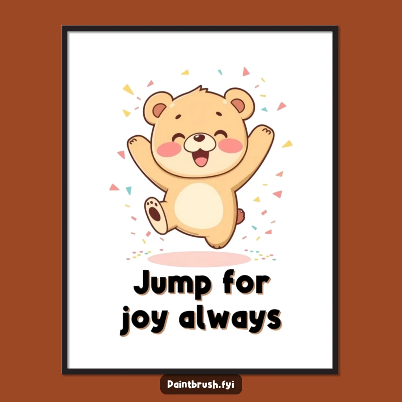 Funny Bear Cub Party Poster: Decorate with Delight, Excellent Funny Gift for Walls!