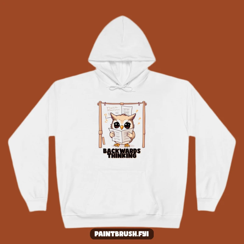 Funny Owl Art Hoodie - Cozy and Hilarious Gift for Puzzled Pals