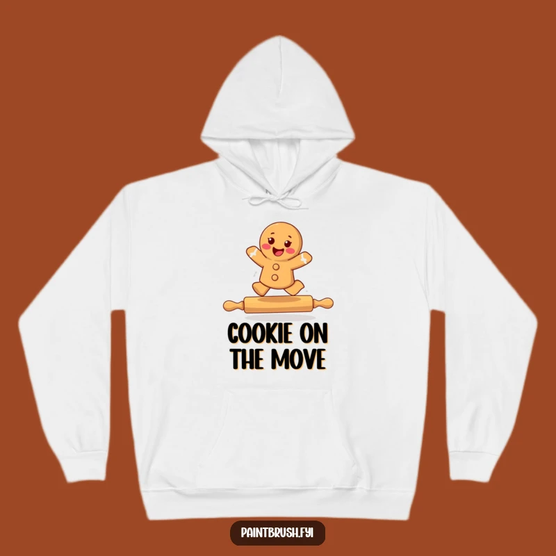 Funny Gingerbread Cookie Rolling Pin Hoodie - Cozy & Hilarious Gift Idea
