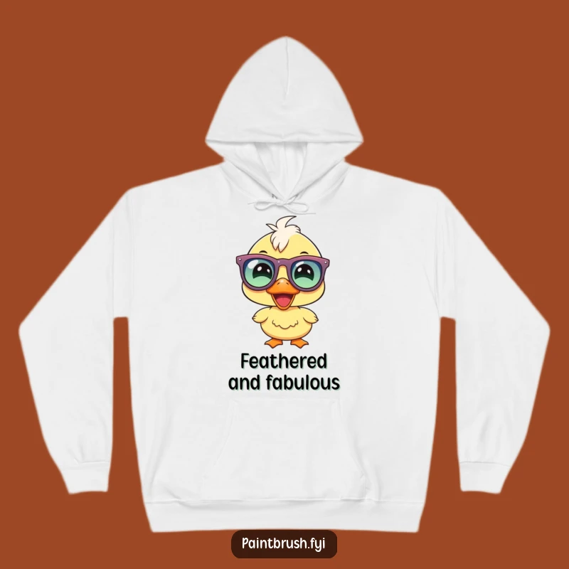 Cozy Funny Duckling Party Hoodie: Joyous Character Celebration Wear