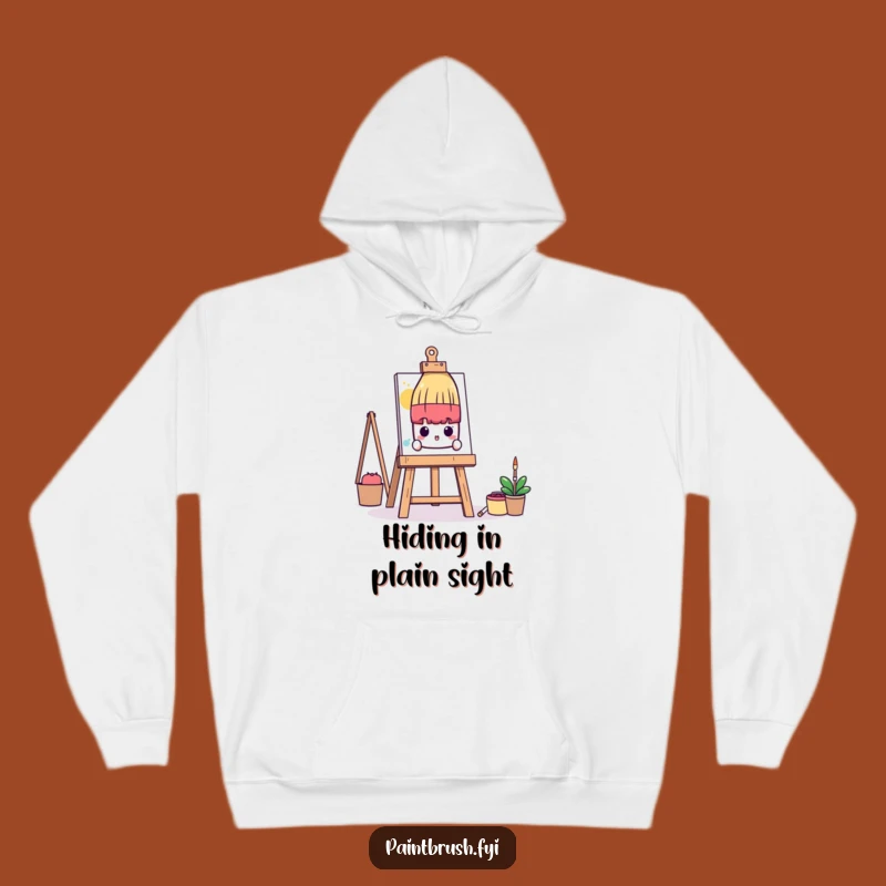 Funny Shy Paintbrush Hoodie: Cozy Introvert Art, Perfect Comfort Gift!