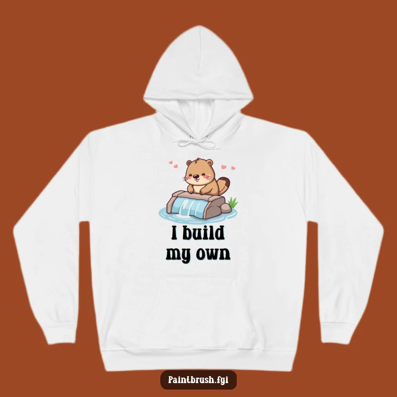 Funny Beaver Dam Builder Hoodie: Diligent Character Design, Cozy & Hilarious Gift
