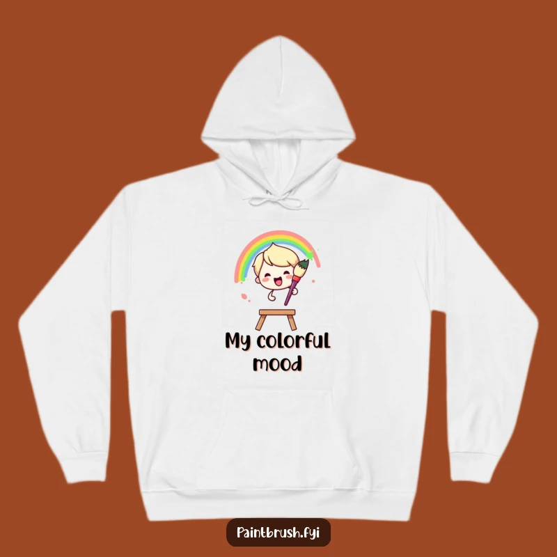 Funny Hoodie: Cozy Rainbow Painting Art - Warm Funny Gift for Artists