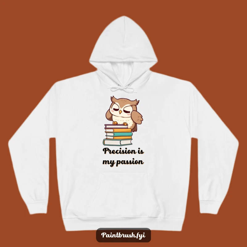Funny Owl Hoodie: Meticulous Book Organizer Design, Cozy & Hilarious Gift for Readers