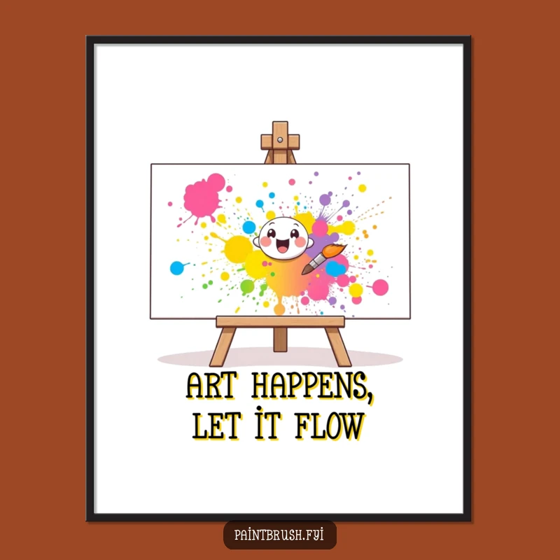 Free Printable Wall Art: Cheerful Paint Splatter - Vibrant Artistic Downloadable Decor